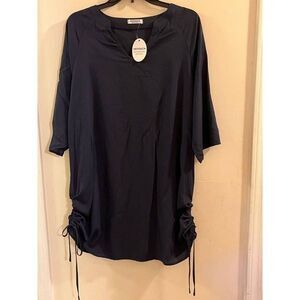 Hotouch Top‎ Blouse Women's Small Black V-Neck Long Sleeve Pullover Outdoor